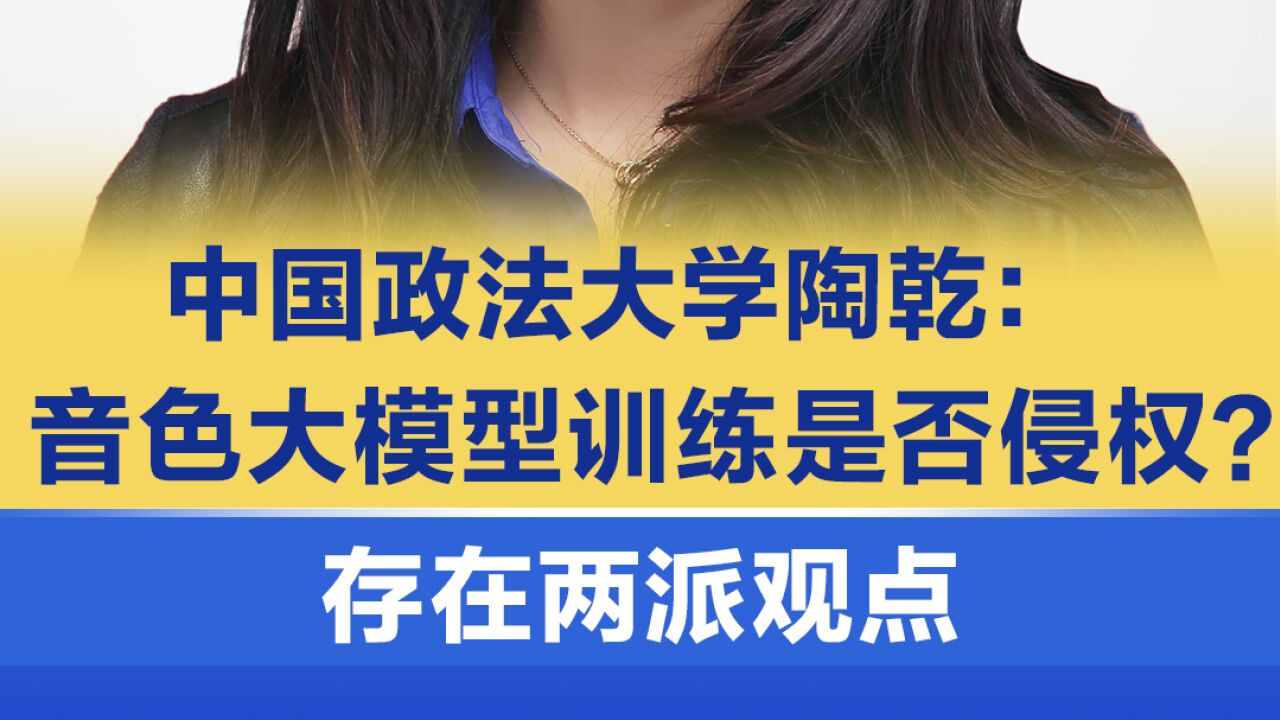 中国政法大学陶乾:音色大模型训练是否侵权?存在两派观点