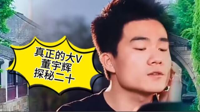 真正的大V董宇辉,探秘二十