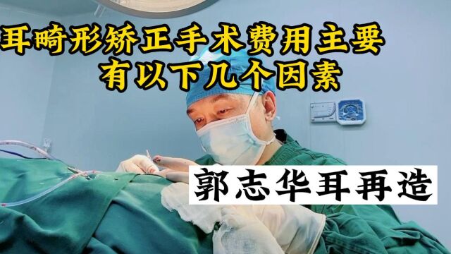 耳畸形矫正手术费用主要有以下几个因素