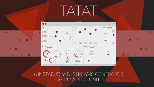 TATAT  VST3  Audio Unit  (UNSTABLE) MIDI STREAMS GENERATOR