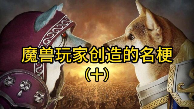 魔兽世界:魔兽玩家创造的名梗(10)