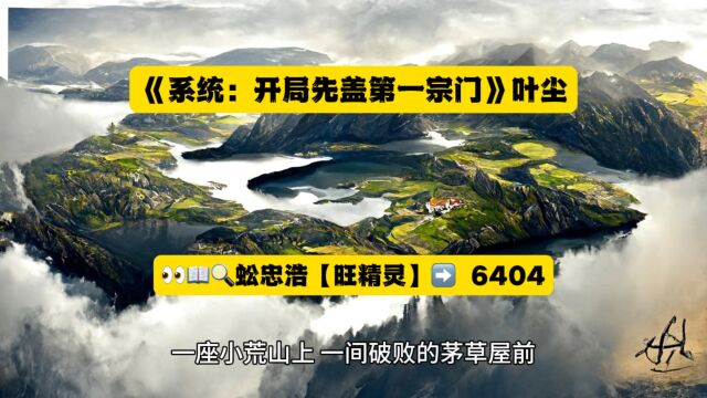 《系统:开局先盖第一宗门》叶尘新书小说在线阅读◇完整章节