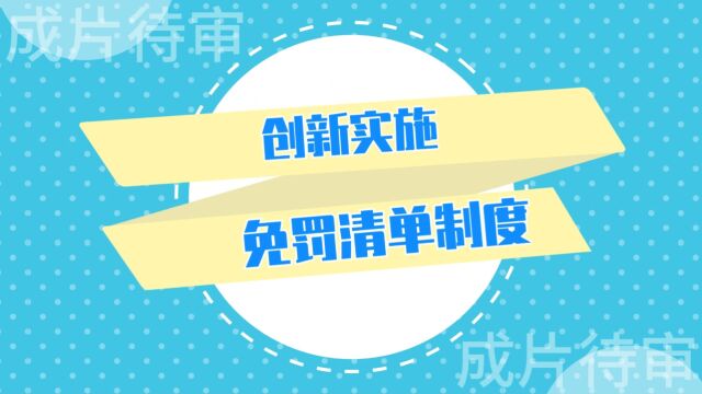 27 创新探索实施免罚清单制度