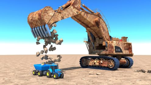 重型挖土机、少儿挖掘机动画片、工程车汽车玩具幼儿启蒙益智动画