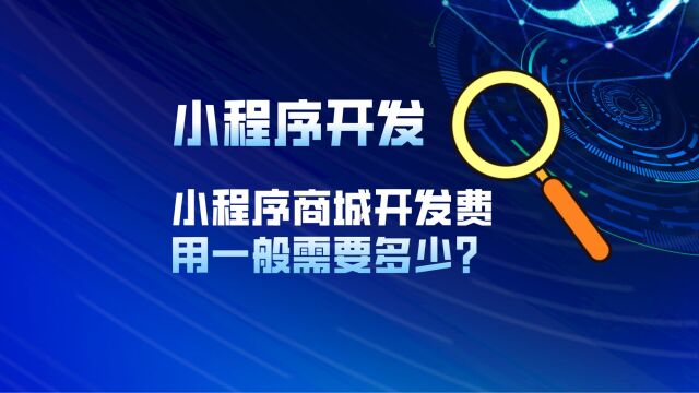 小程序商城开发费用一般需要多少?