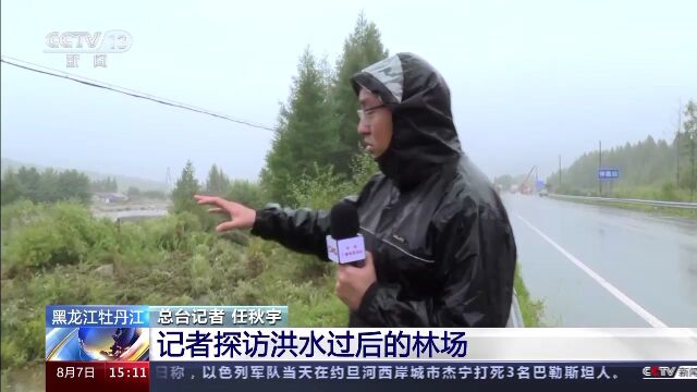 黑龙江海林市遭遇大暴雨 当地组织力量抢修受损电力设施