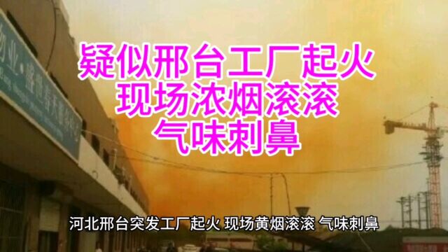 河北邢台突发大火,现场浓烟滚滚,气味刺鼻