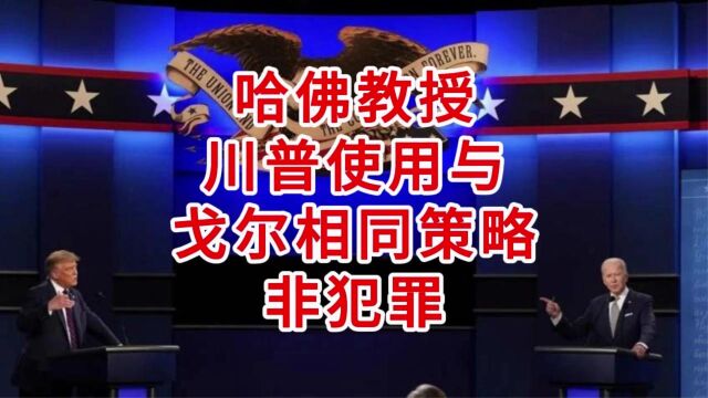 哈佛教授:川普使用与戈尔相同策略 非犯罪