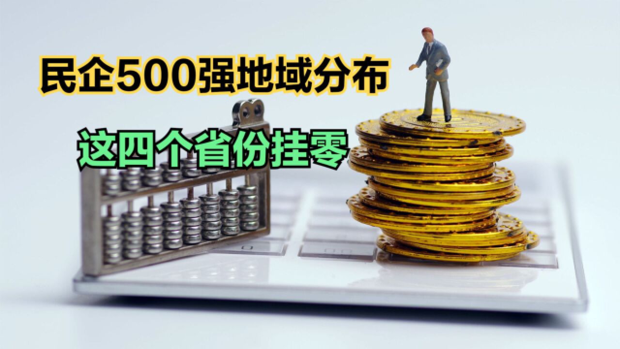 2023年中国民企500强各省数量分布!四个省份挂零,广东仅排第4