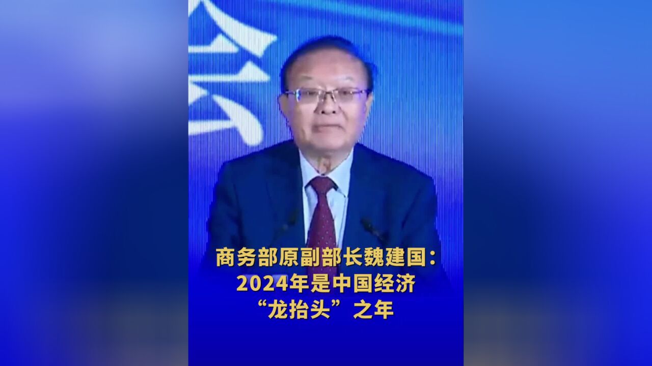 商务部原副部长魏建国:2024年是中国经济“龙抬头”之年