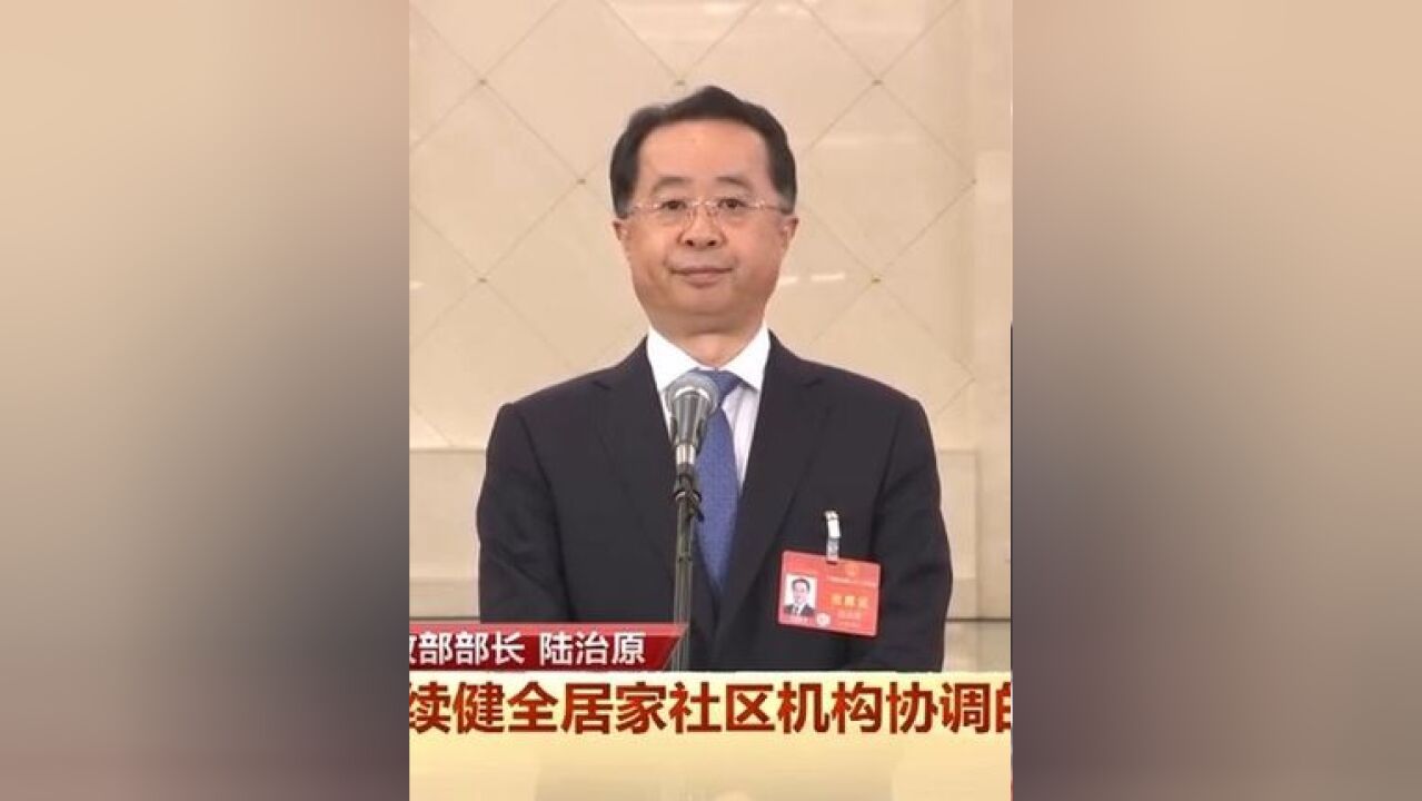 民政部部长谈中国人喜欢居家养老:让老年人在家门口享受便捷养老 #2024全国两会