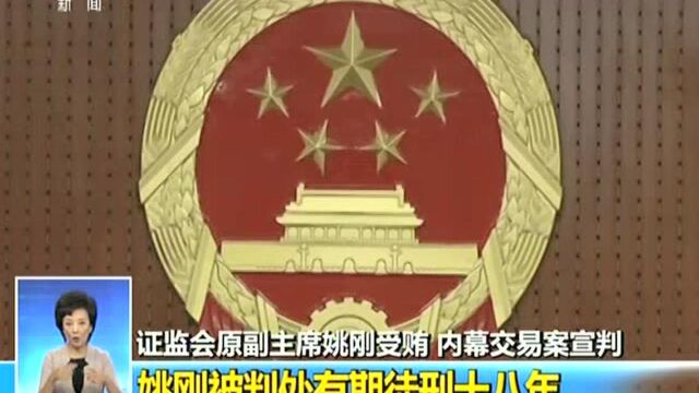 证监会原副主席姚刚一审获刑18年 庭审现场曝光