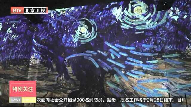 巴黎举行梵高数字画展