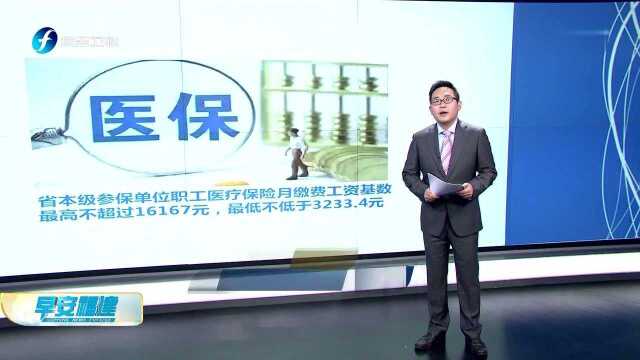 福建调整省本级医保最高和最低缴费工资基数