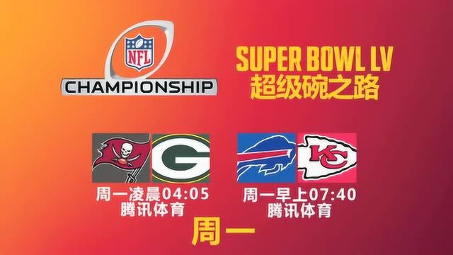 NFL开启超级碗之路!周一两场重磅大战直播尽在腾讯体育