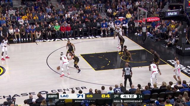 NBA常规赛：快船vs勇士中文解说全场回放