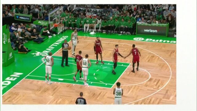 NBA常规赛：热火vs凯尔特人第3节英文原声回放