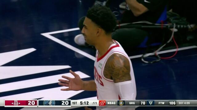 NBA常规赛：火箭vs森林狼第1节中文解说回放