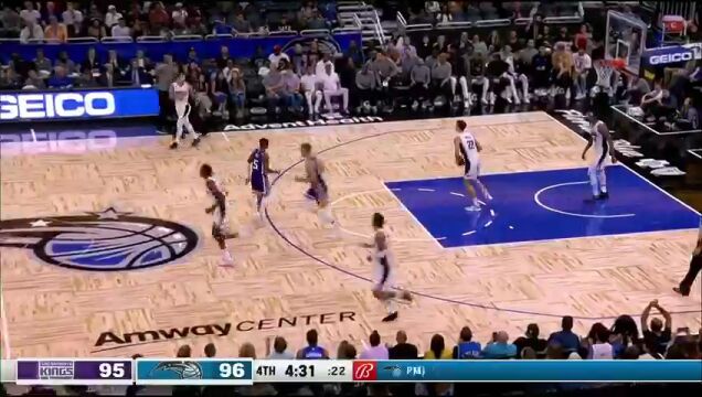 NBA常规赛：国王vs魔术第4节英文原声回放