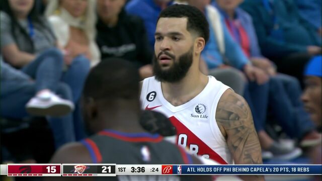 NBA常规赛：猛龙vs雷霆第1节原声解说回放