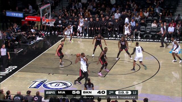 NBA季前赛：热火vs篮网原声解说全场回放