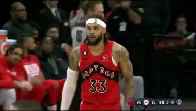 NBA常规赛：猛龙vs火箭第4节英文原声回放