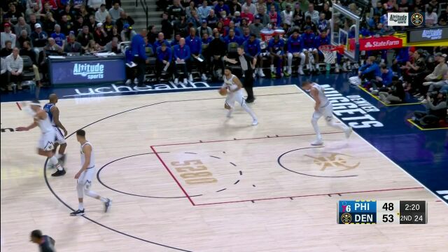 76人vs掘金第2节英文原声回放