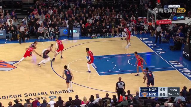 鹈鹕106-128尼克斯 尼克斯豪取五连胜