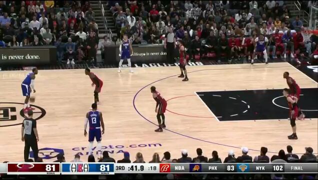 热火vs快船英文原声全场回放