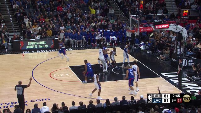 费城vs快船精华回放 恩比德41分费城末节发力胜快船