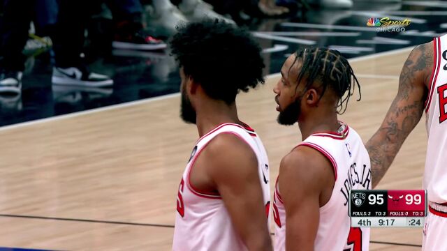 NBA常规赛：篮网vs公牛第4节中文解说回放