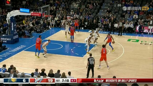 步行者vs雷霆英文原声全场回放