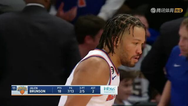 NBA常规赛：掘金vs尼克斯第3节英文解说回放