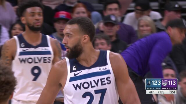 NBA常规赛：森林狼vs国王英文原声全场回放