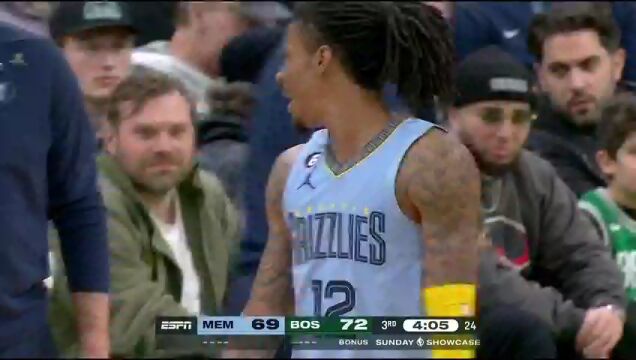 NBA常规赛：灰熊vs凯尔特人第3节中文解说回放