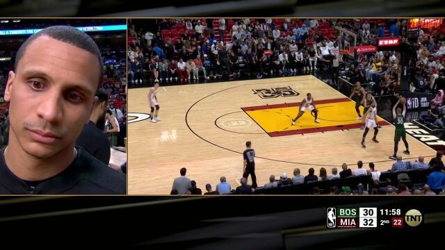 NBA常规赛：凯尔特人vs热火第2节英文原声回放