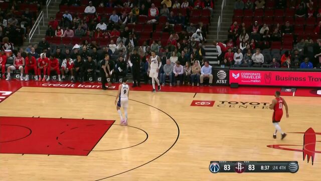 NBA常规赛：奇才vs火箭第4节中文解说回放
