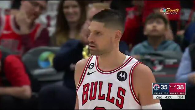 NBA常规赛：奇才vs公牛第2节 英文解说回放