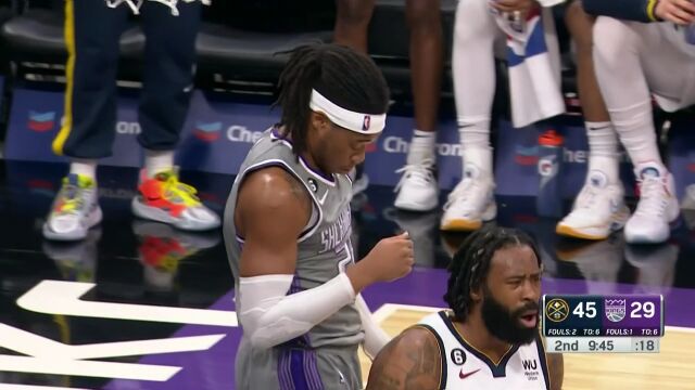 NBA常规赛：掘金vs国王第2节中文解说回放