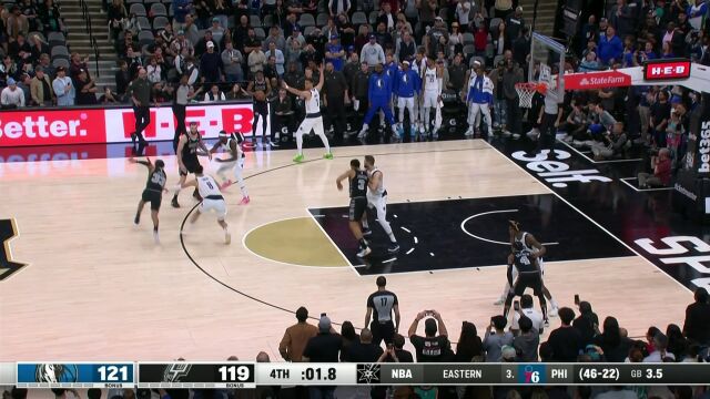 卧龙凤雏互送球权 马刺最后时刻抓住机会空接扣篮绝平