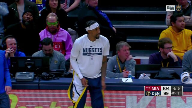 NBA常规赛：热火vs掘金第4节中文解说回放