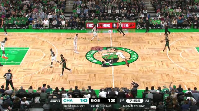 NBA常规赛：黄蜂vs凯尔特人英文原声全场回放