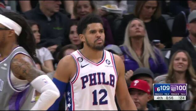 NBA常规赛：费城vs国王英文原声全场回放