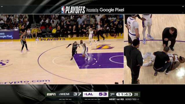 非常痛苦倒地！狄龙袭击詹姆斯裆部被吹二级恶意直接驱逐