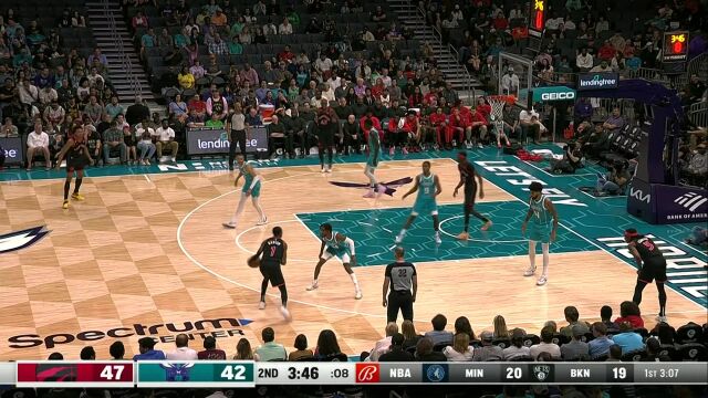 猛龙vs黄蜂第2节英文原声回放