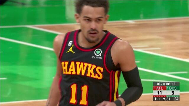 我的面前怎么无人防守？ 特雷杨追身三分抬手就中