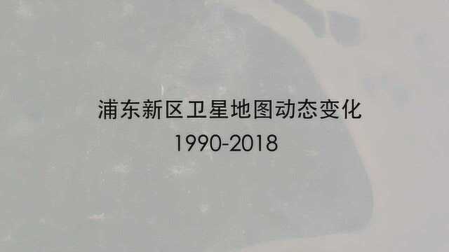 1990年2018年浦东新区卫星地图动态变化