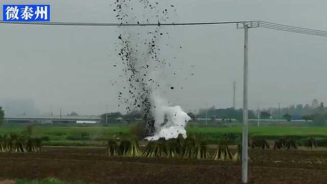 姜堰一农田突然一声巨响,还升起十米高的浓烟