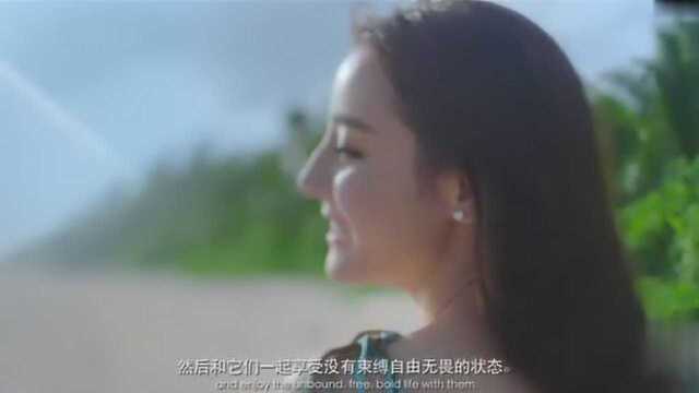 迪丽热巴慢游塞舌尔 ,画面安静唯美人更美