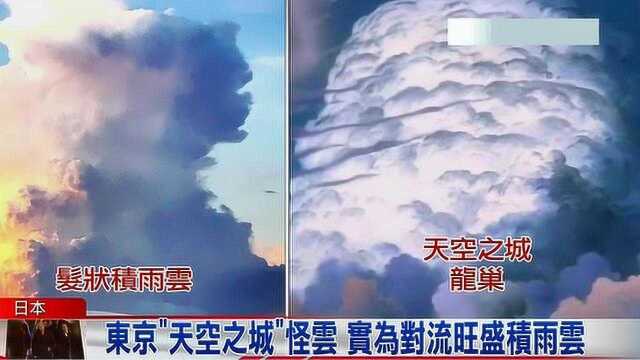 暴雨冰雹横扫 东京出现“天空之城”怪云